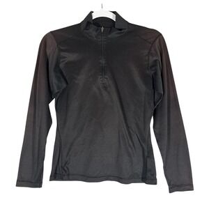 Patagonia Sz M Capilene Long Sleeve Pullover Base‎ Layer Crewneck Black
